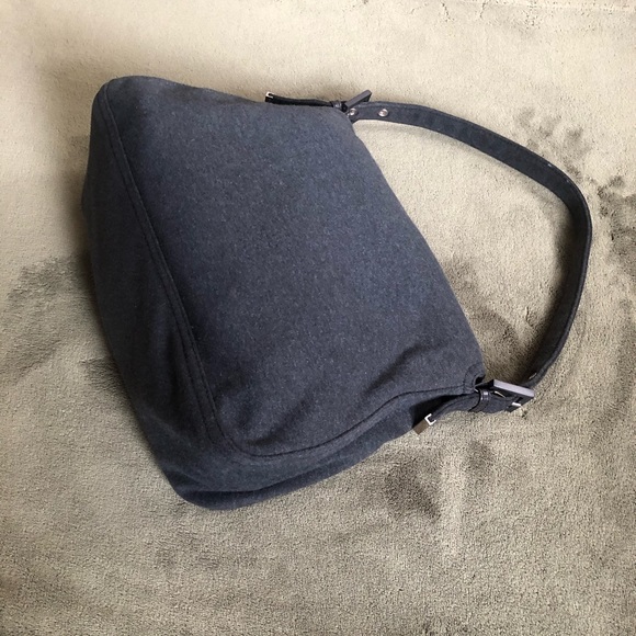 FENDI F/W 09 Blackout Mamma Forever Baguette in Grey Jersey Cotton - Picture 2 of 13